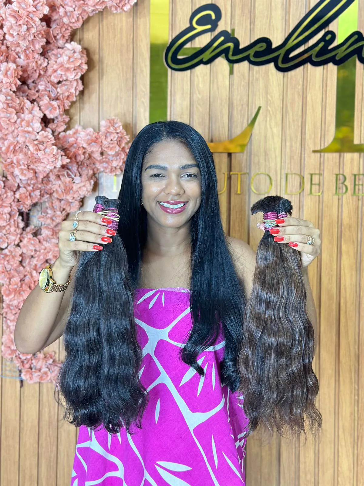 Indiano Borracha Rosa 45cm 100g