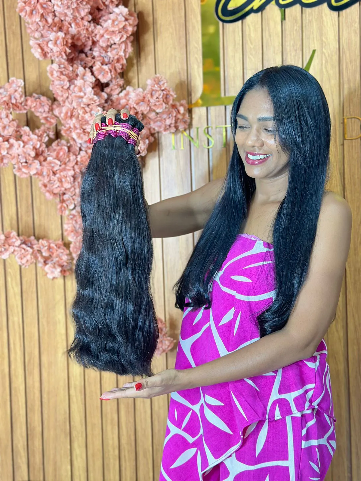 Indiano Borracha Rosa 55cm 100g