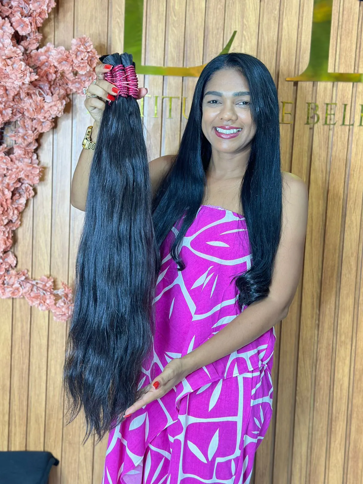 Indiano Borracha Rosa 75cm 100g